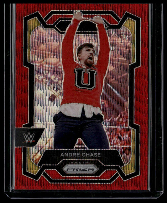 2024 Panini Prizm WWE #148 Andre Chase Ruby Wave Prizms