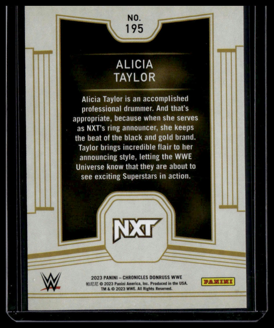2023 Panini Chronicles WWE #195 Alicia Taylor Blue #/99