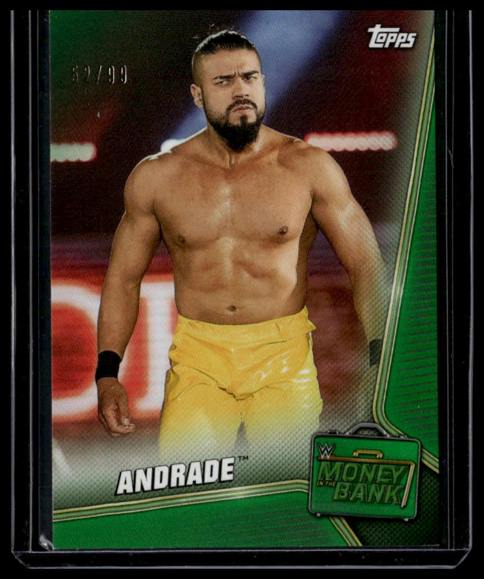 2019 Topps WWE Money in the Bank #5 Andrade Green #/99