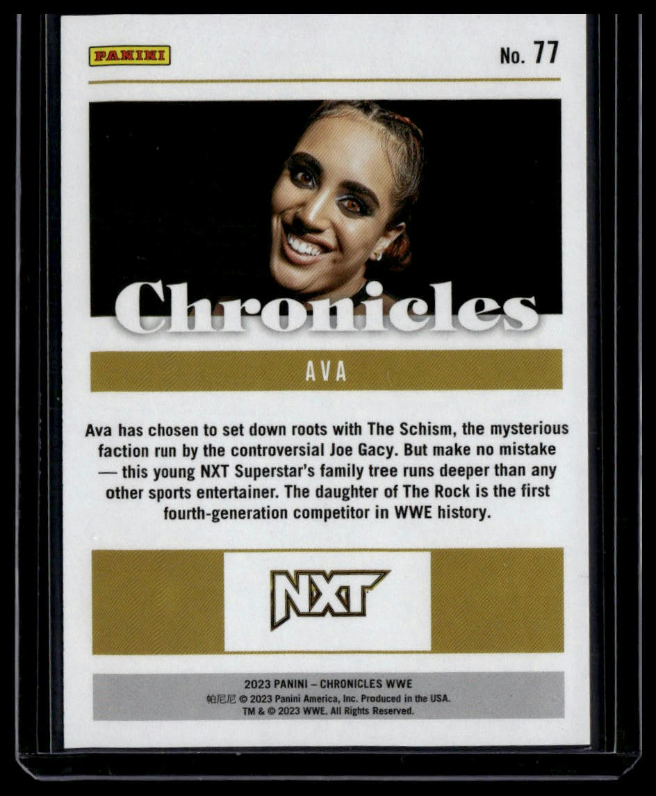 2023 Panini Chronicles WWE #77 Ava Red #/199