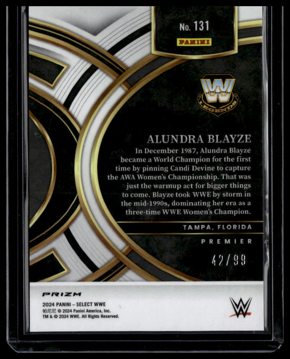 2024 Panini Select WWE #131 Alundra Blayze Red Wave Prizms #/99