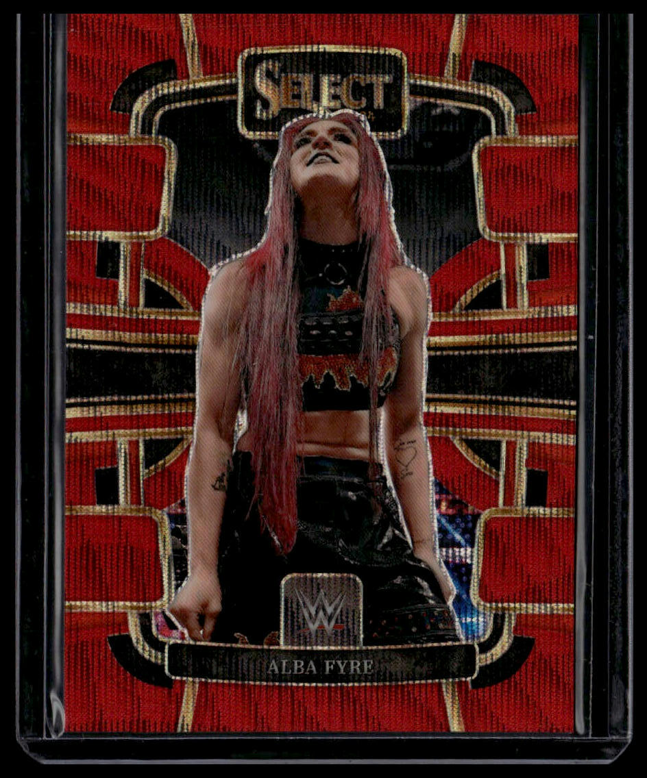2024 Panini Select WWE #78 Alba Fyre Red Wave Prizms #/99