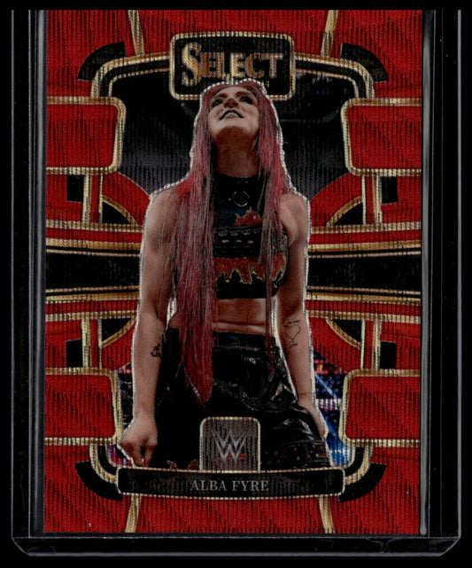 2024 Panini Select WWE #78 Alba Fyre Red Wave Prizms #/99