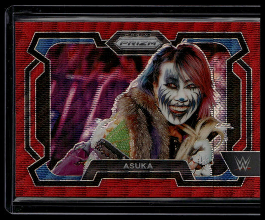 2024 Panini Prizm WWE #64 Asuka Ruby Wave Prizms