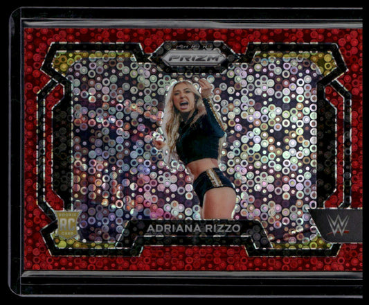 2024 Panini Prizm WWE #91 Adriana Rizzo Under Card Red Prizms #/99