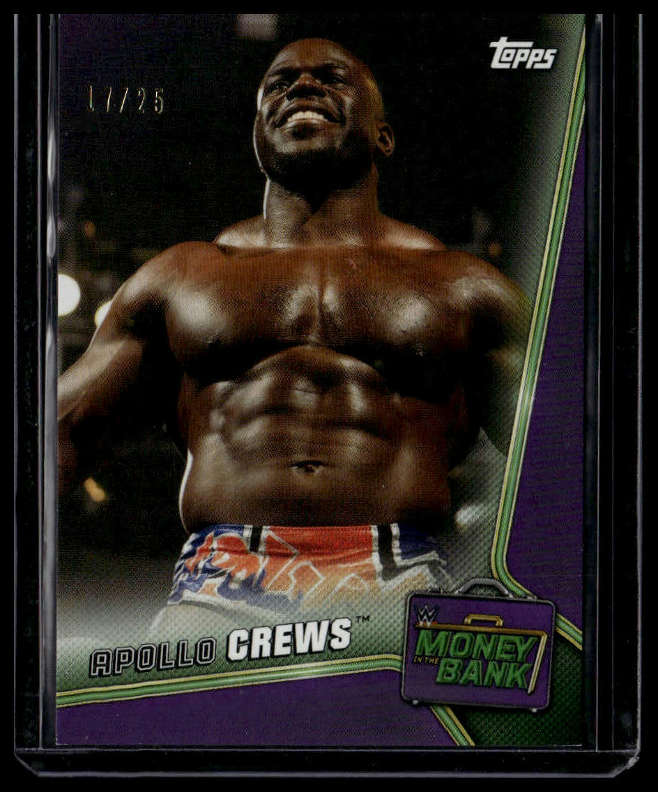 2019 Topps WWE Money in the Bank #7 Apollo Crews Purple #/25
