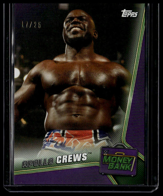 2019 Topps WWE Money in the Bank #7 Apollo Crews Purple #/25