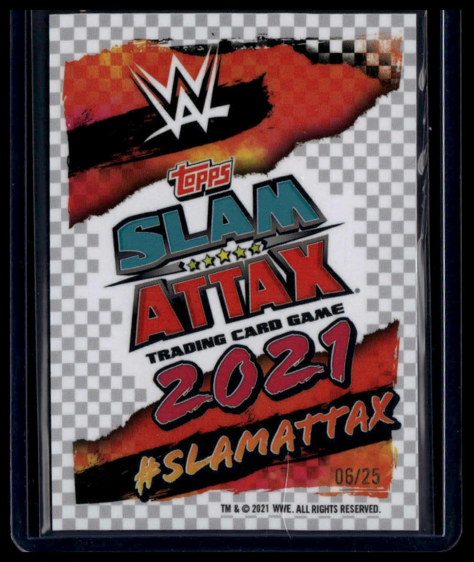 2021 Topps Chrome Slam Attax WWE #6 Angel Garza Orange Refractors #/25