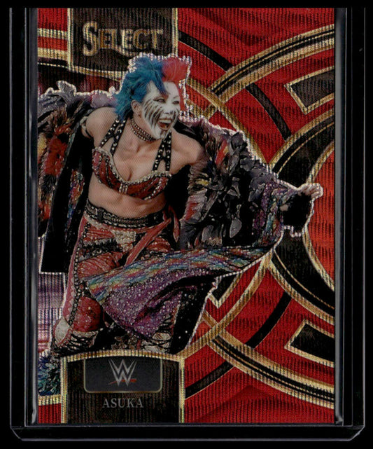 2024 Panini Select WWE #151 Asuka Red Wave Prizms #/99