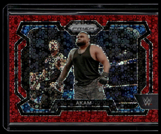 2024 Panini Prizm WWE #24 Akam Under Card Red Prizms #/99