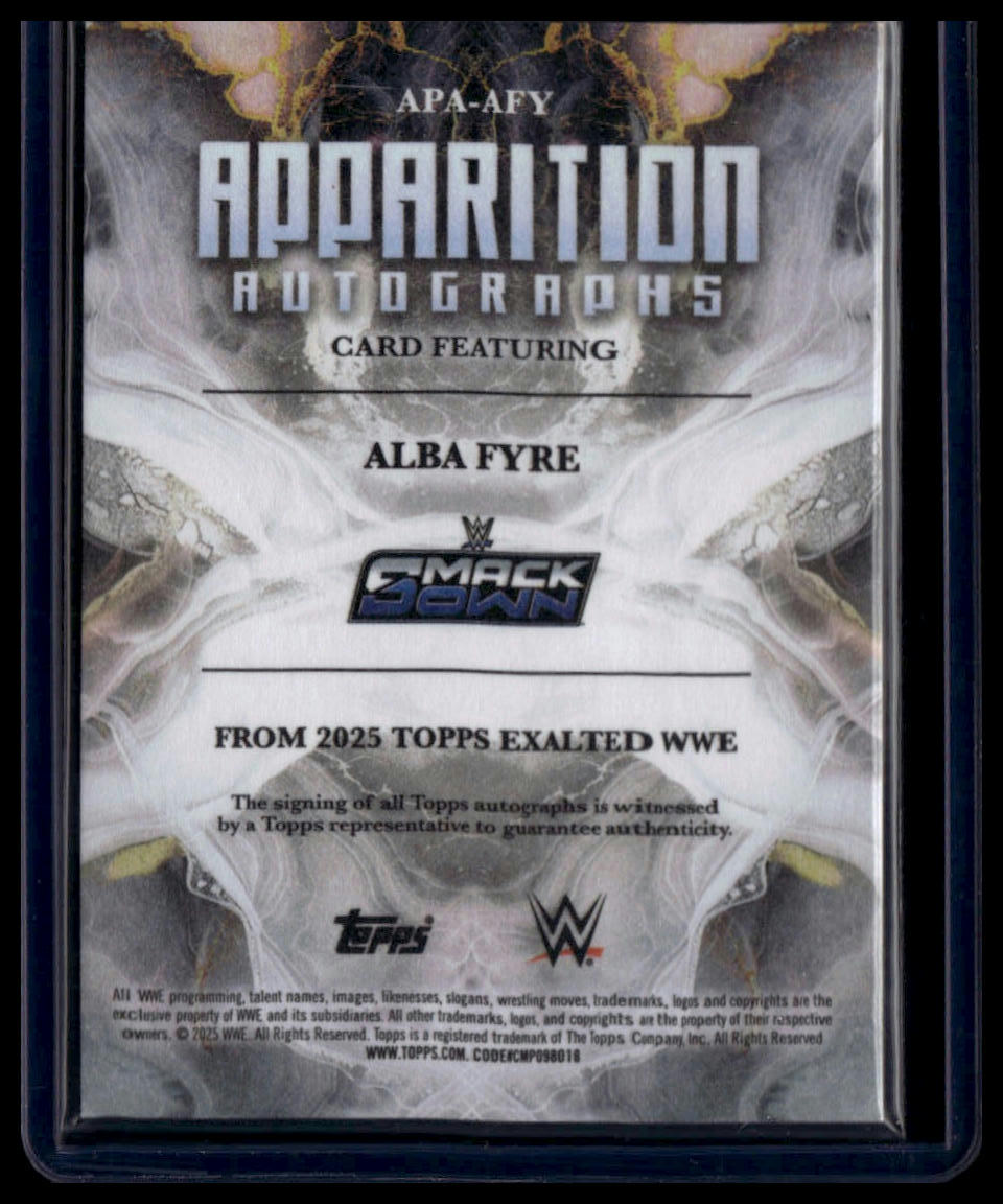 2025 Topps Exalted WWE #APA-AFY Alba Fyre Apparition Autographs