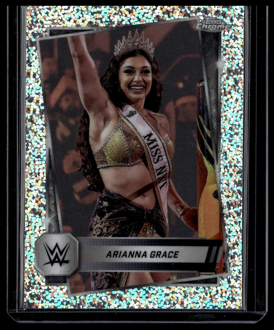 2025 Topps Chrome WWE #52 Arianna Grace Speckle Refractor #/249