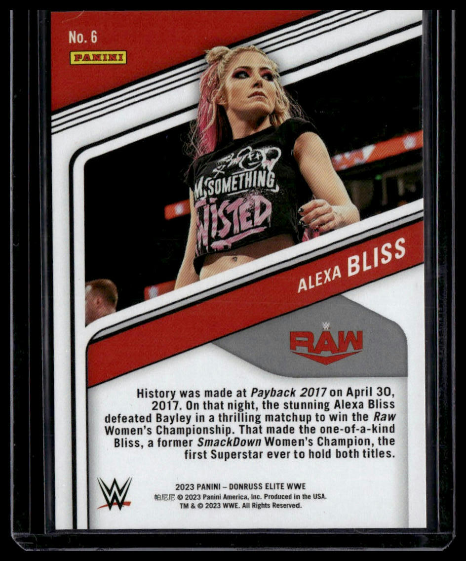 2023 Donruss Elite WWE #6 Alexa Bliss Purple #/99