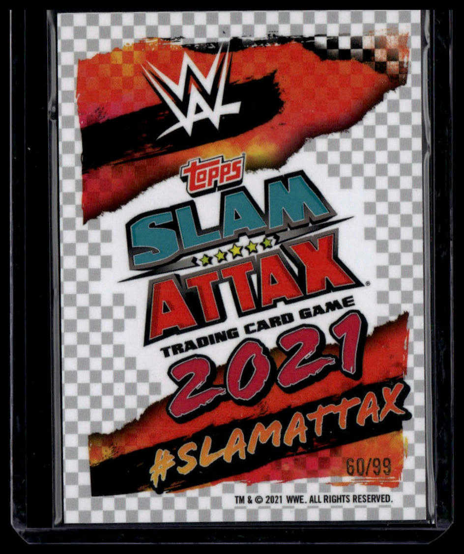 2021 Topps Chrome Slam Attax WWE #2 AJ Styles Yellow Refractors #/99