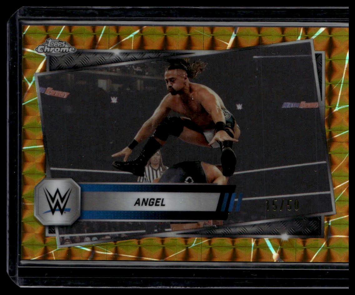 2025 Topps Chrome WWE #27 Angel Gold Refractor #/50