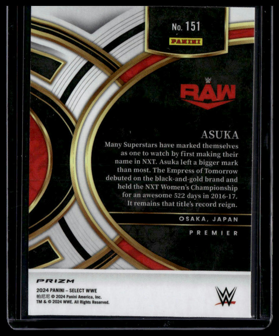 2024 Panini Select WWE #151 Asuka Green Flash Prizms