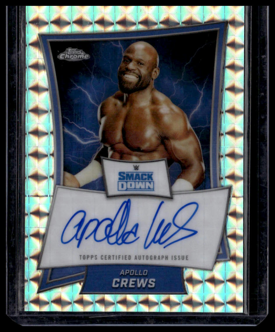 2025 Topps Chrome WWE #BBA-APO Apollo Crews Blue Brand Autographs