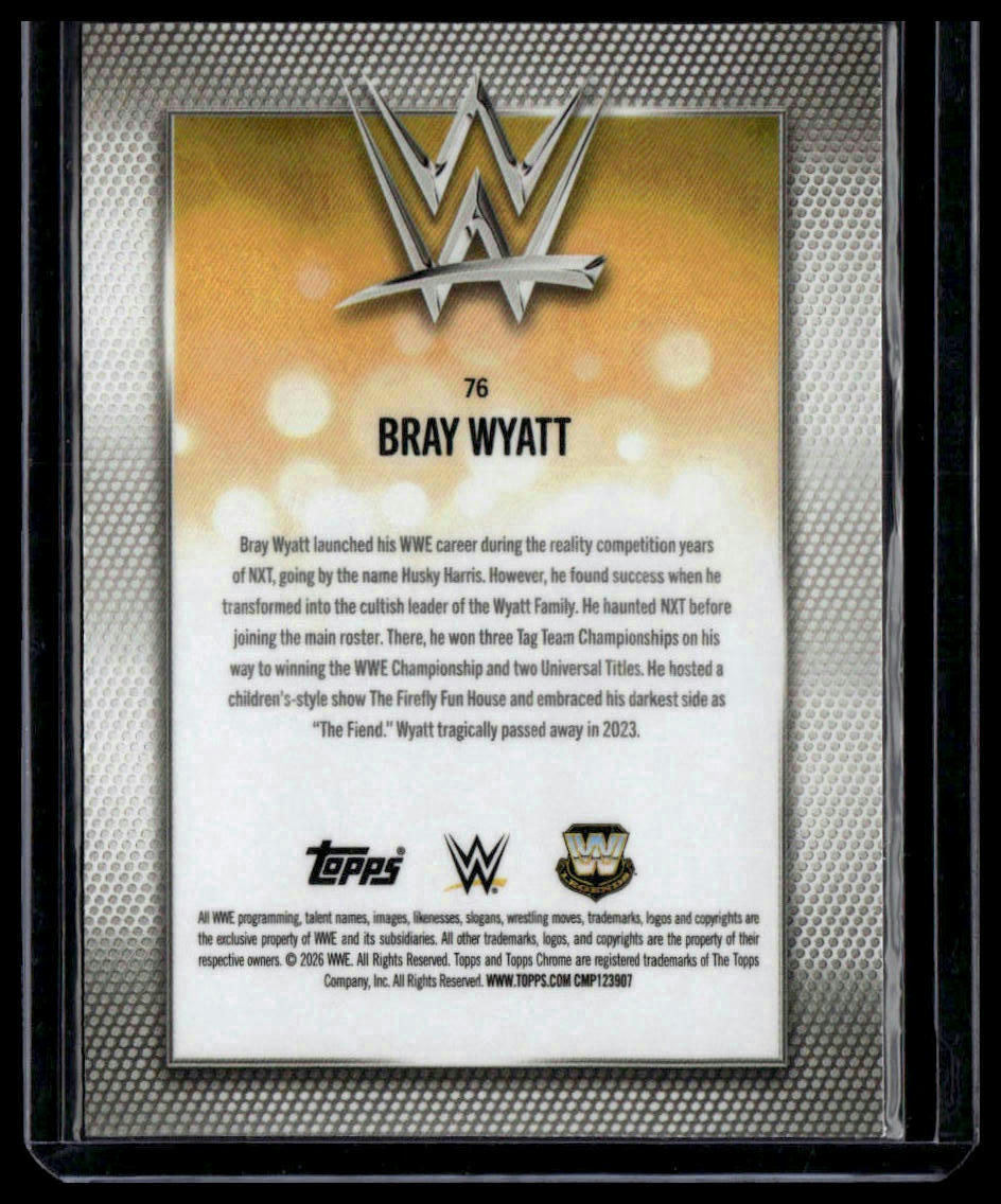 2026 Topps Chrome WWE #76 Bray Wyatt Magenta Refractor #/399