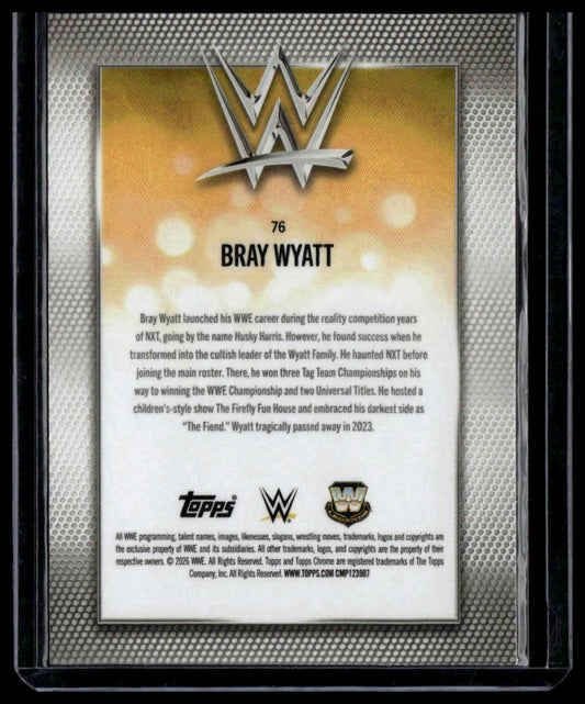 2026 Topps Chrome WWE #76 Bray Wyatt Magenta Refractor #/399