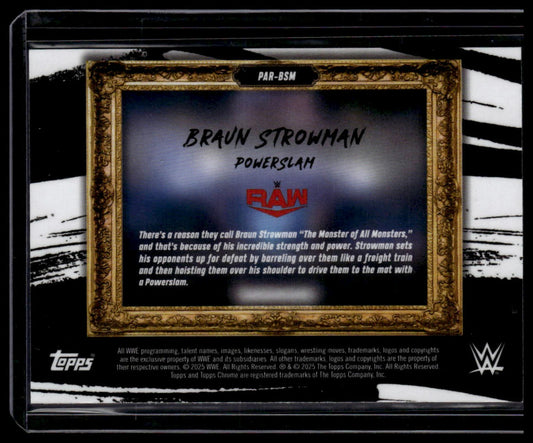 2025 Topps Chrome WWE #PAR-BSM Braun Strowman Paradigm Aqua Geometric /125