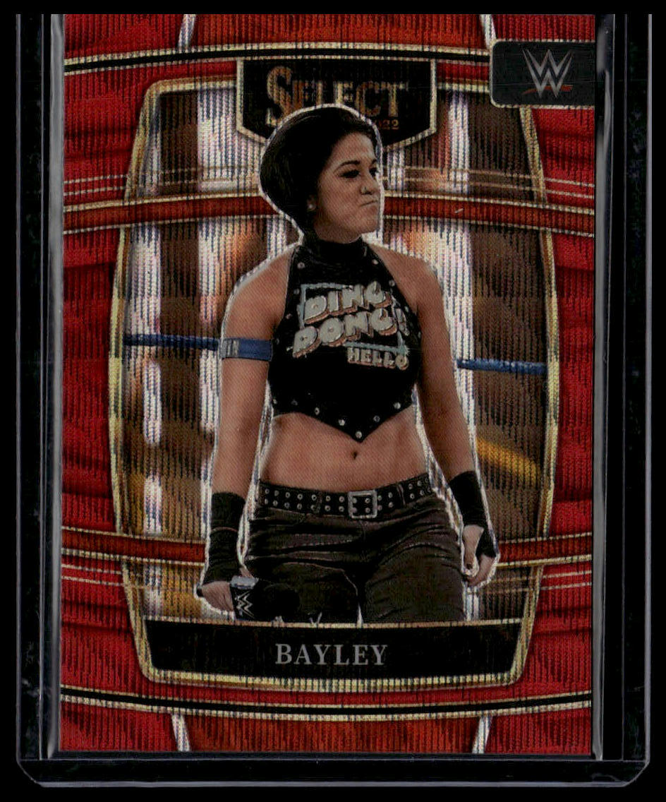 2022 Panini Select WWE #80 Bayley Red Wave Prizms