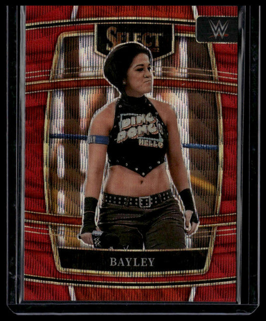 2022 Panini Select WWE #80 Bayley Red Wave Prizms