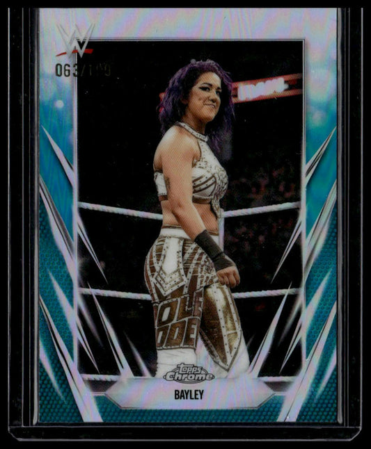 2026 Topps Chrome WWE #19 Bayley Aqua Refractor #/199