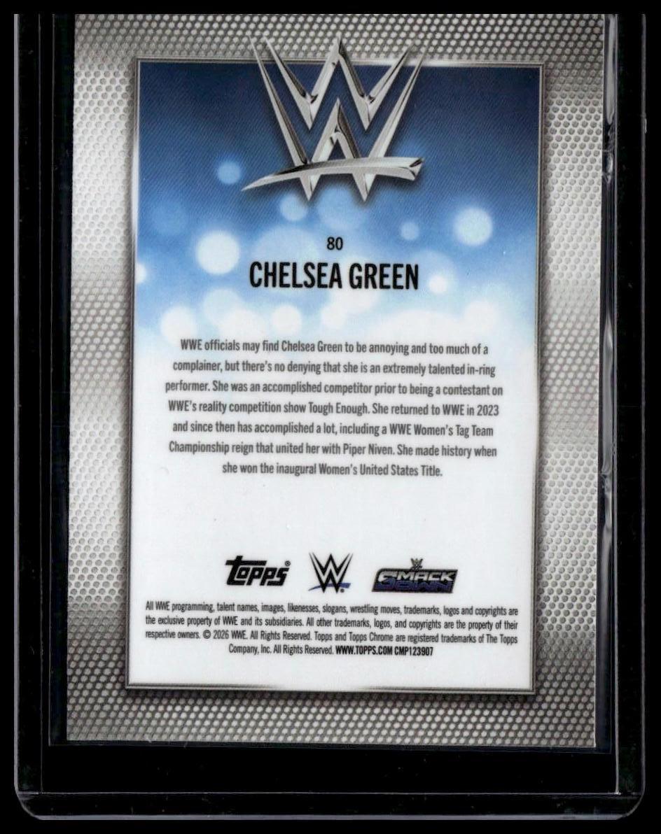 2026 Topps Chrome WWE #80 Chelsea Green Yellow Refractor #/275