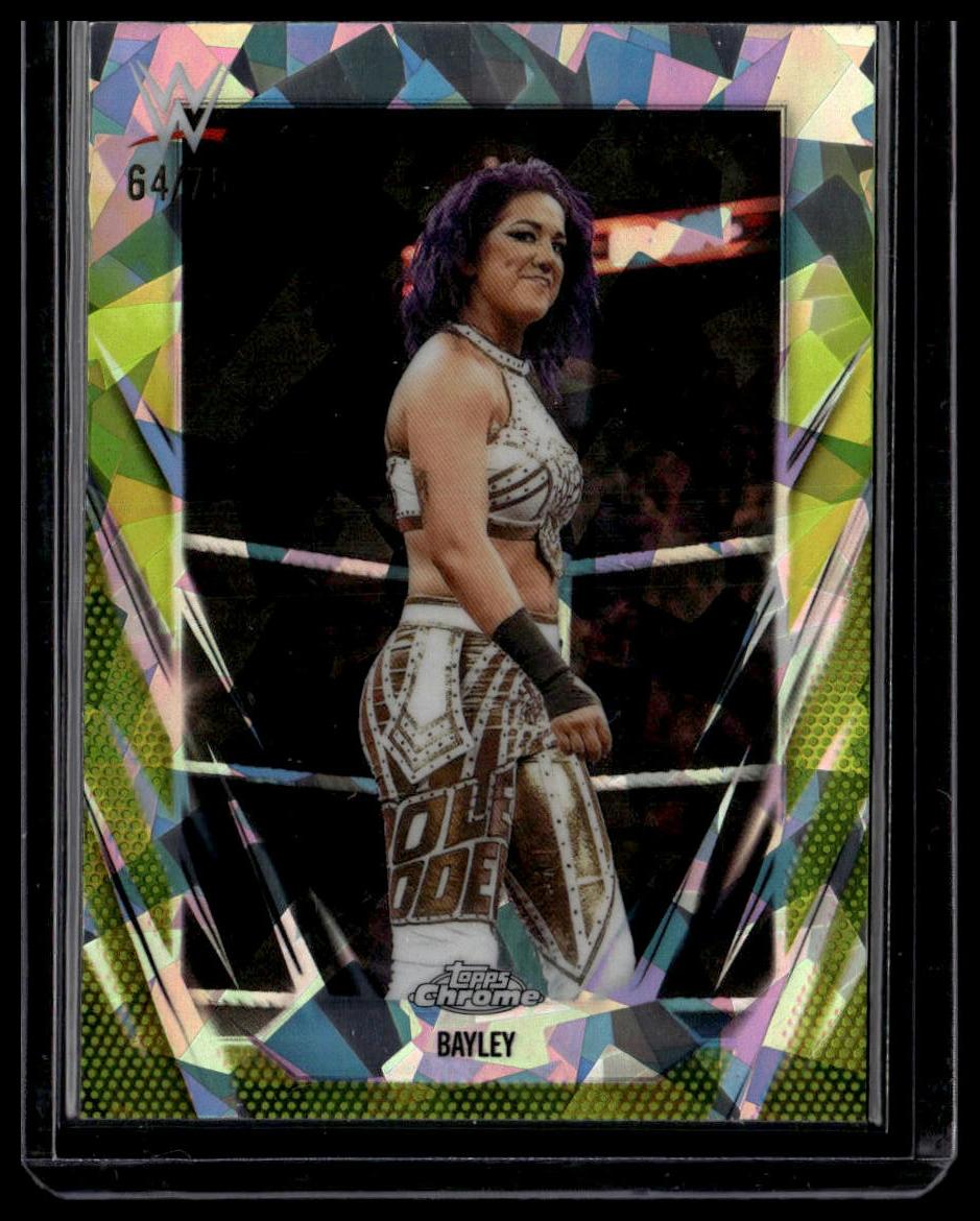 2026 Topps Chrome Sapphire Edition WWE #19 Bayley Yellow #/75