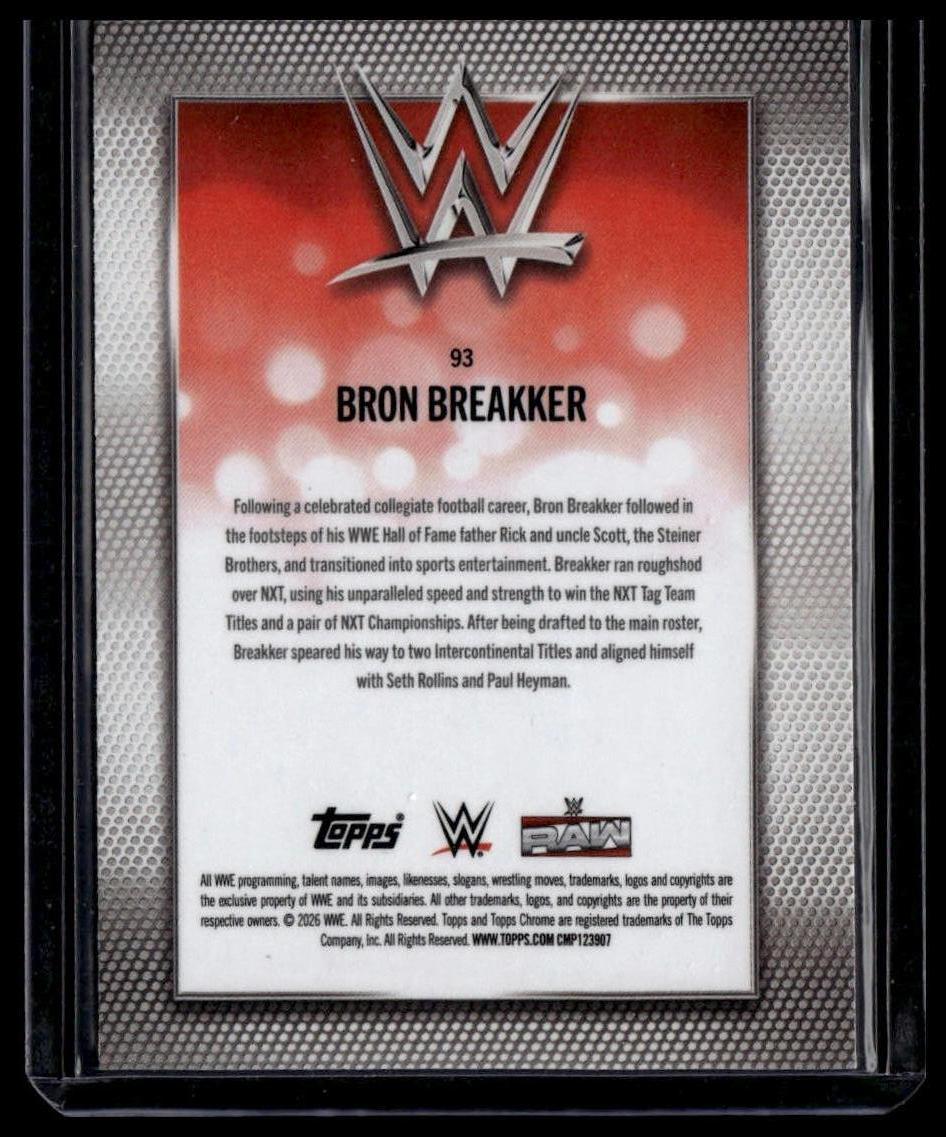 2026 Topps Chrome WWE #93 Bron Breakker Magenta Refractor #/399