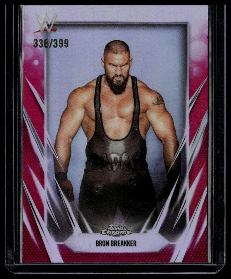 2026 Topps Chrome WWE #93 Bron Breakker Magenta Refractor #/399