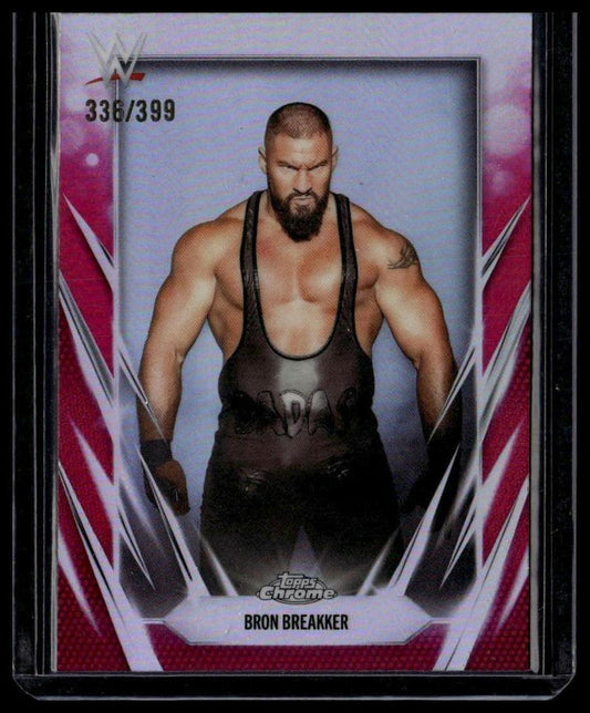 2026 Topps Chrome WWE #93 Bron Breakker Magenta Refractor #/399