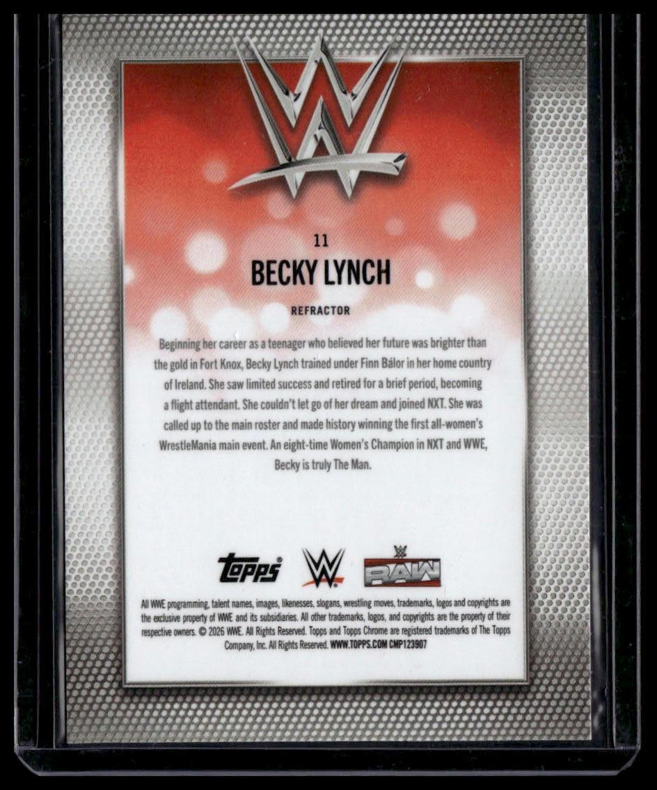 2026 Topps Chrome WWE #11 Becky Lynch Refractor