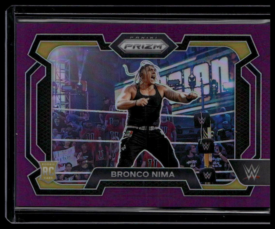 2024 Panini Prizm WWE #56 Bronco Nima Purple Prizms #/149