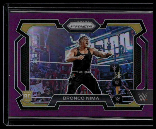 2024 Panini Prizm WWE #56 Bronco Nima Purple Prizms #/149