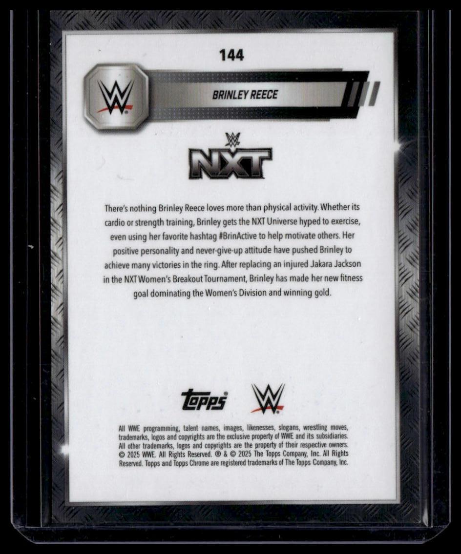 2025 Topps Chrome Sapphire Edition WWE #144 Brinley Reece Orange #/25
