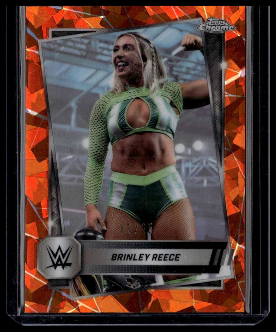 2025 Topps Chrome Sapphire Edition WWE #144 Brinley Reece Orange #/25