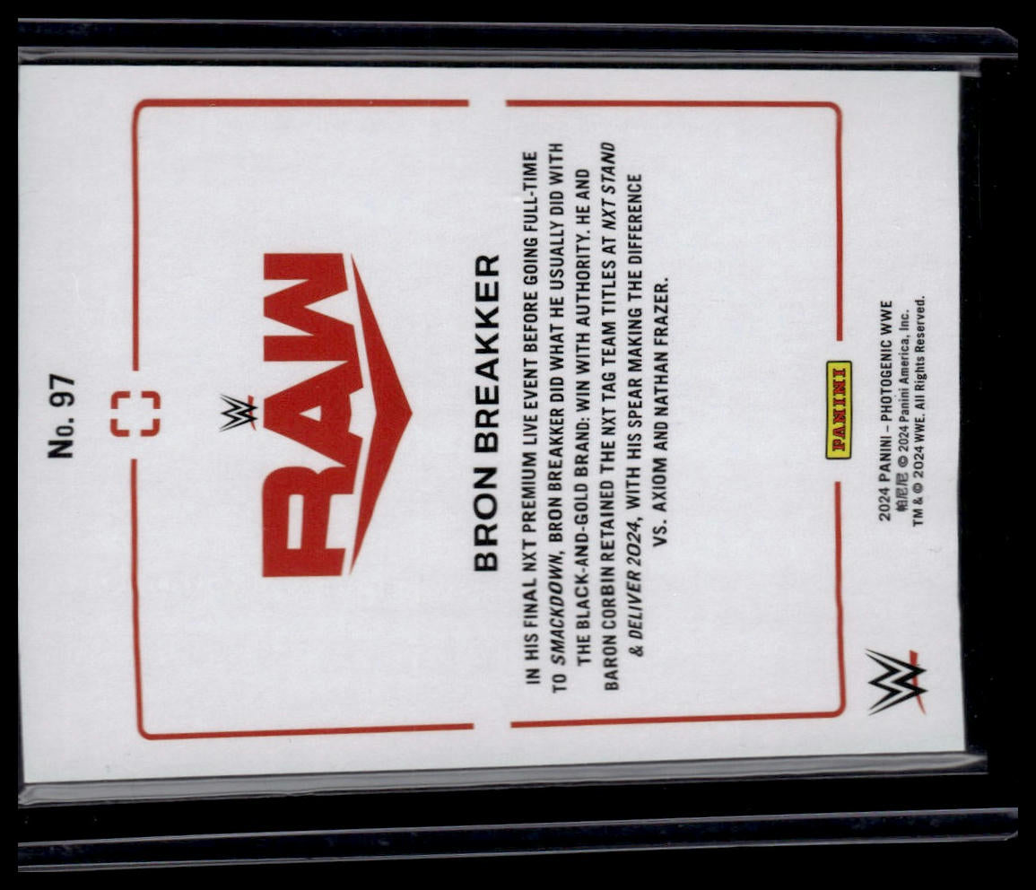 2024 Panini Photogenic WWE #97 Bron Breakker Silver #/99