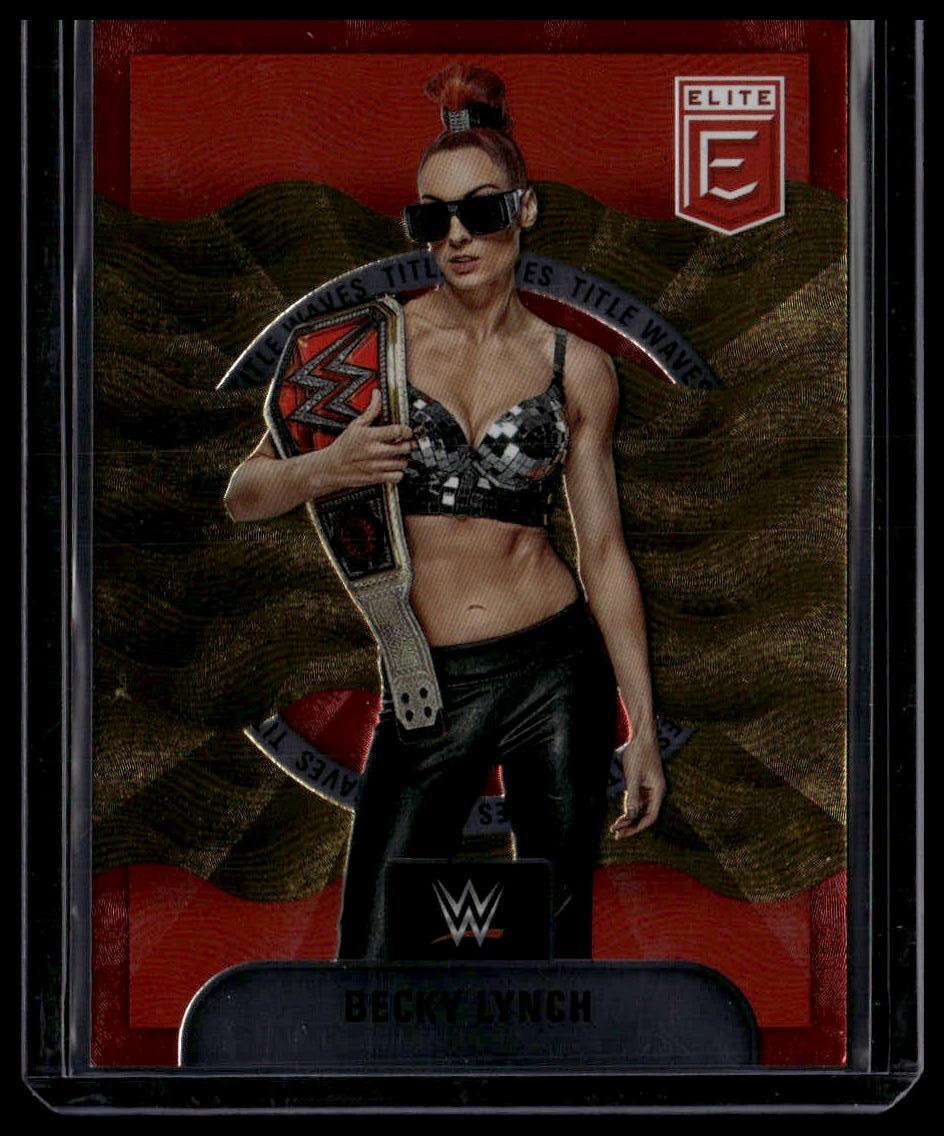 2023 Donruss Elite WWE #4 Becky Lynch Title Waves Red #/99
