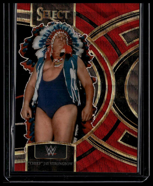 2024 Panini Select WWE #155 "Chief" Jay Strongbow Red Wave Prizms #/99