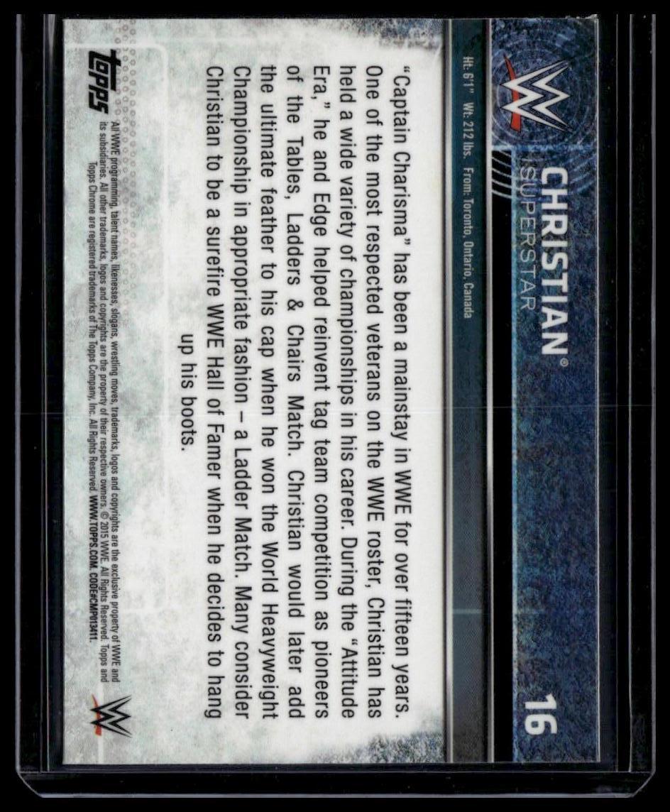 2015 Topps Chrome WWE #16 Christian Refractor