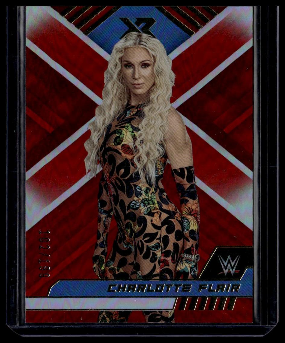 2023 Panini Chronicles WWE #285 Charlotte Flair Red #/199