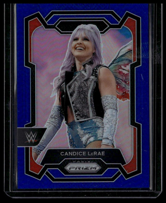 2024 Panini Prizm WWE #190 Candice LeRae Blue Prizms #/199