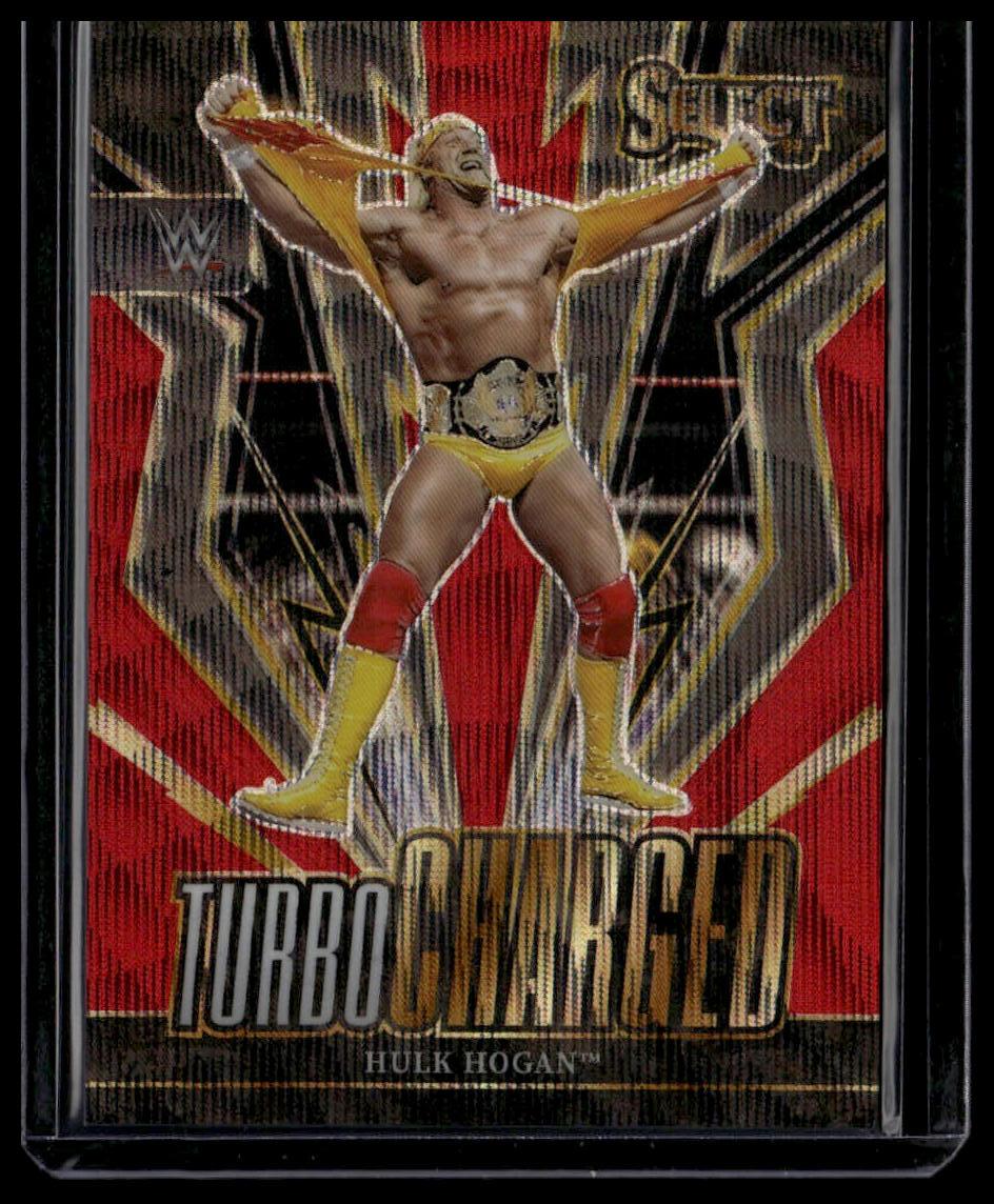 2024 Panini Select WWE #7 Hulk Hogan Turbo Charged Red Wave Prizms #/149