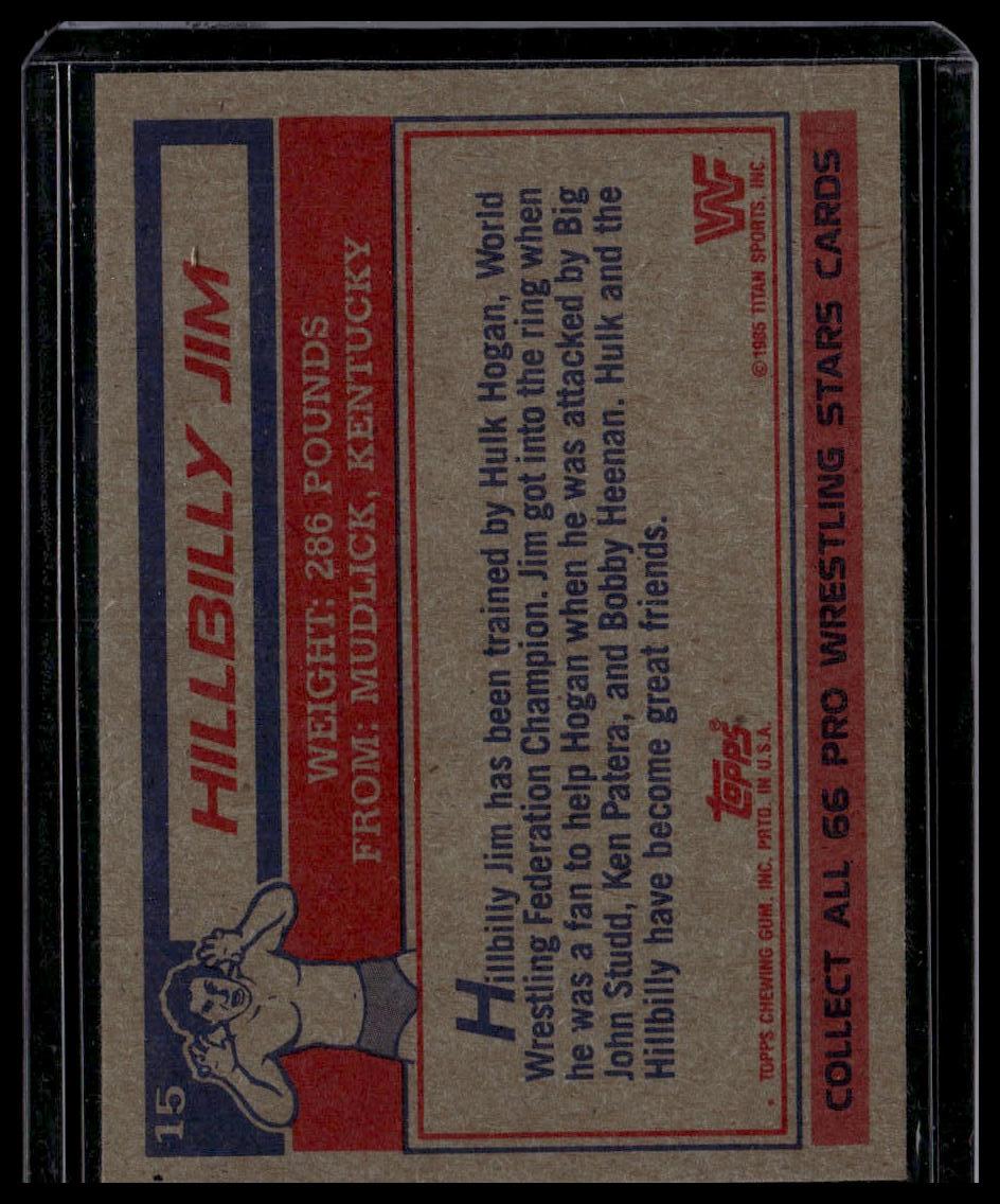1985 Topps WWF Pro Wrestling Stars #15 Hillbilly Jim