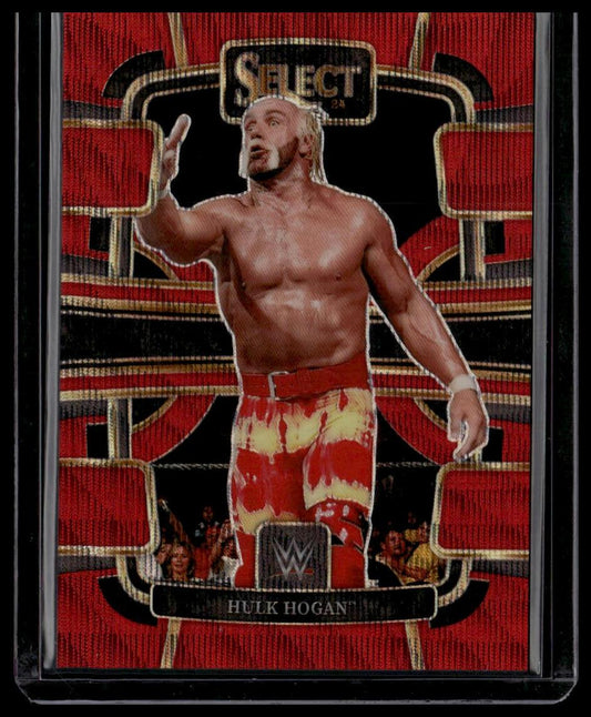 2024 Panini Select WWE #81 Hulk Hogan Red Wave Prizms #/99