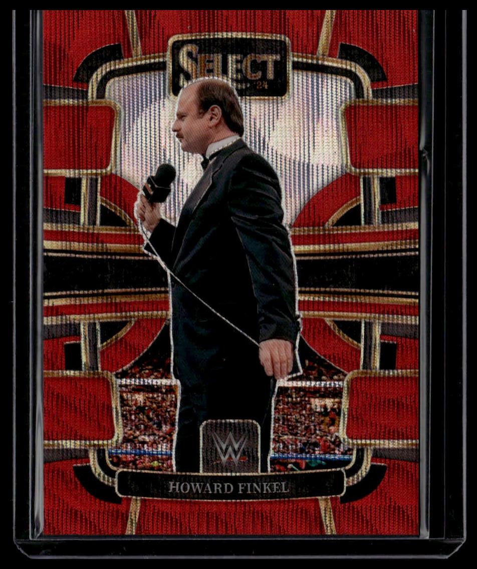 2024 Panini Select WWE #71 Howard Finkel Red Wave Prizms #/99