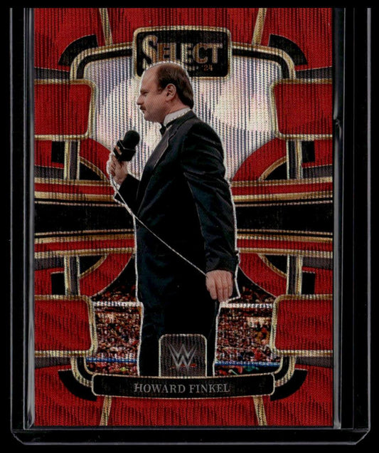 2024 Panini Select WWE #71 Howard Finkel Red Wave Prizms #/99