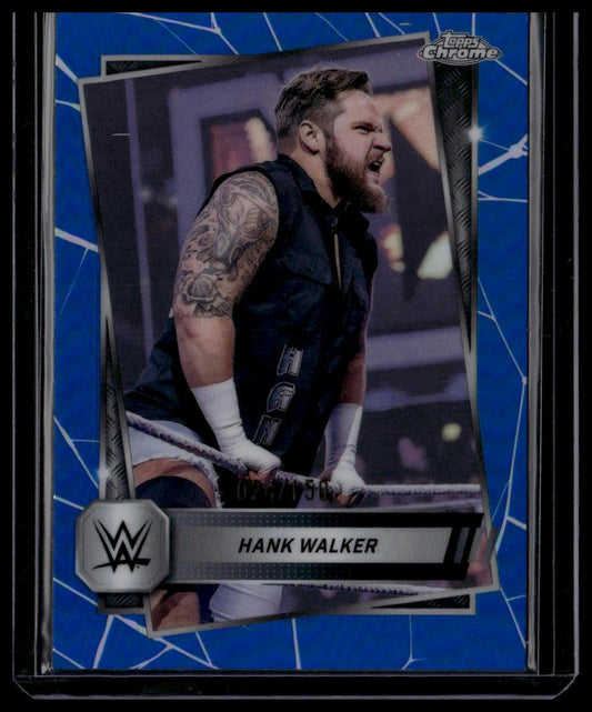 2025 Topps Chrome WWE #65 Hank Walker Blue Refractor #/150