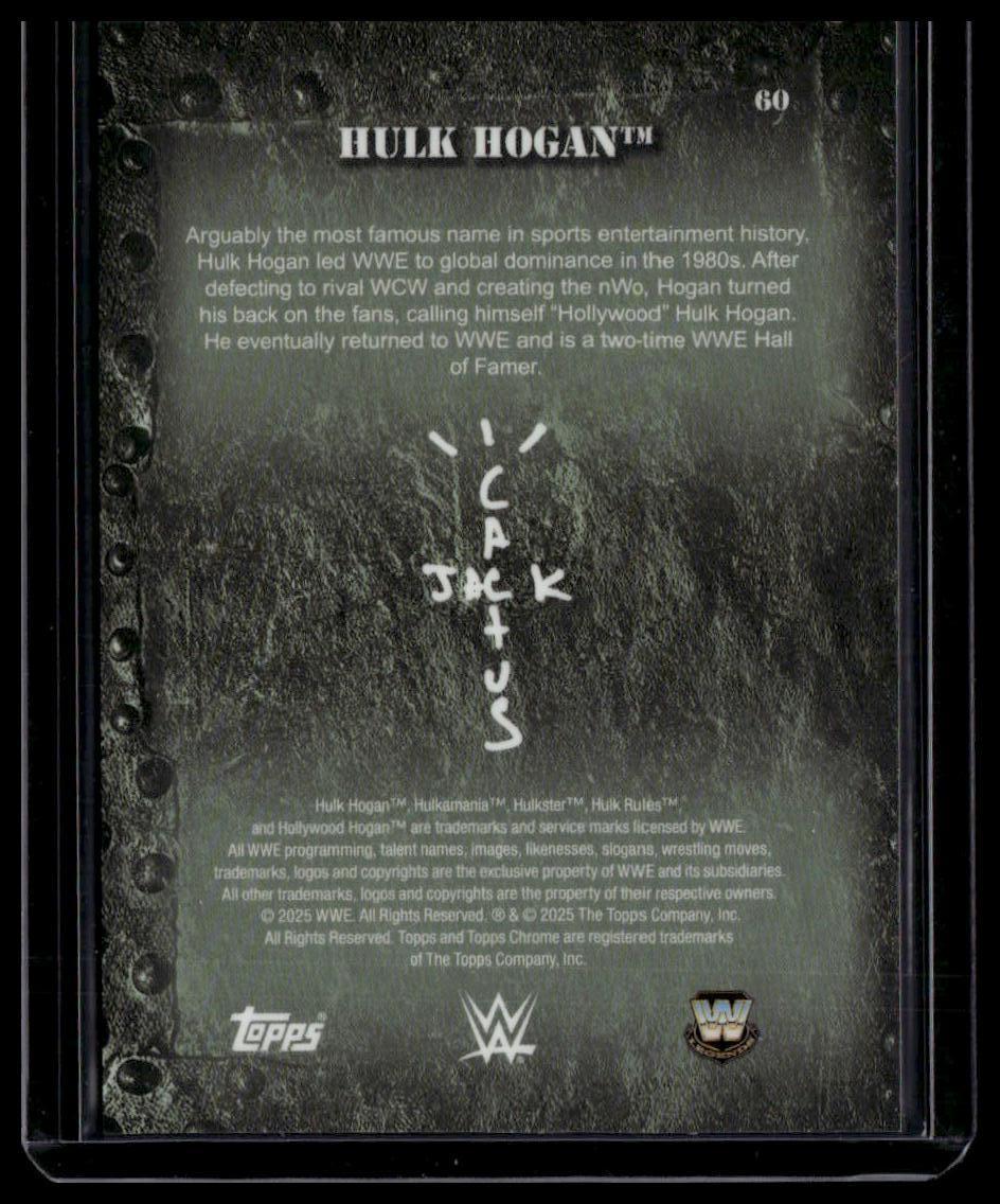 2025 Topps Chrome WWE x Cactus Jack #60 Hulk Hogan Green #/99